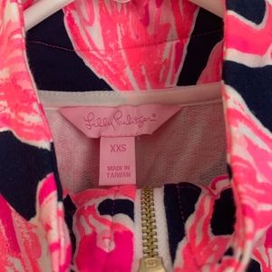 Lily Pulitzer pink quarter zip